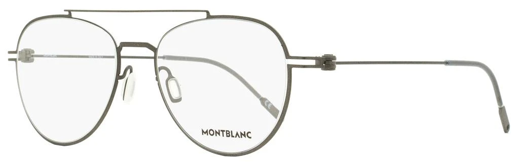 商品MontBlanc|Montblanc Men's Oval Eyeglasses MB0001O 006 Ruthenium 56mm,价格¥855,第1张图片