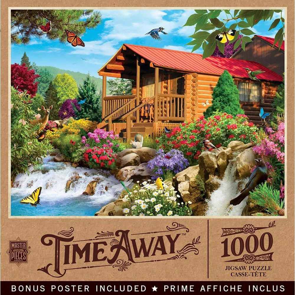 商品MasterPieces Puzzles|Time Away - Cascading Cabin 1000 Piece Puzzle By Alan Giana,价格¥164,第2张图片详细描述