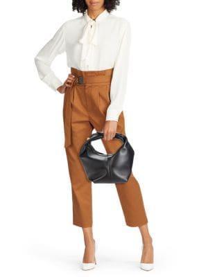 商品Versace|Studded Leather Hobo Bag,价格¥17729,第4张图片详细描述