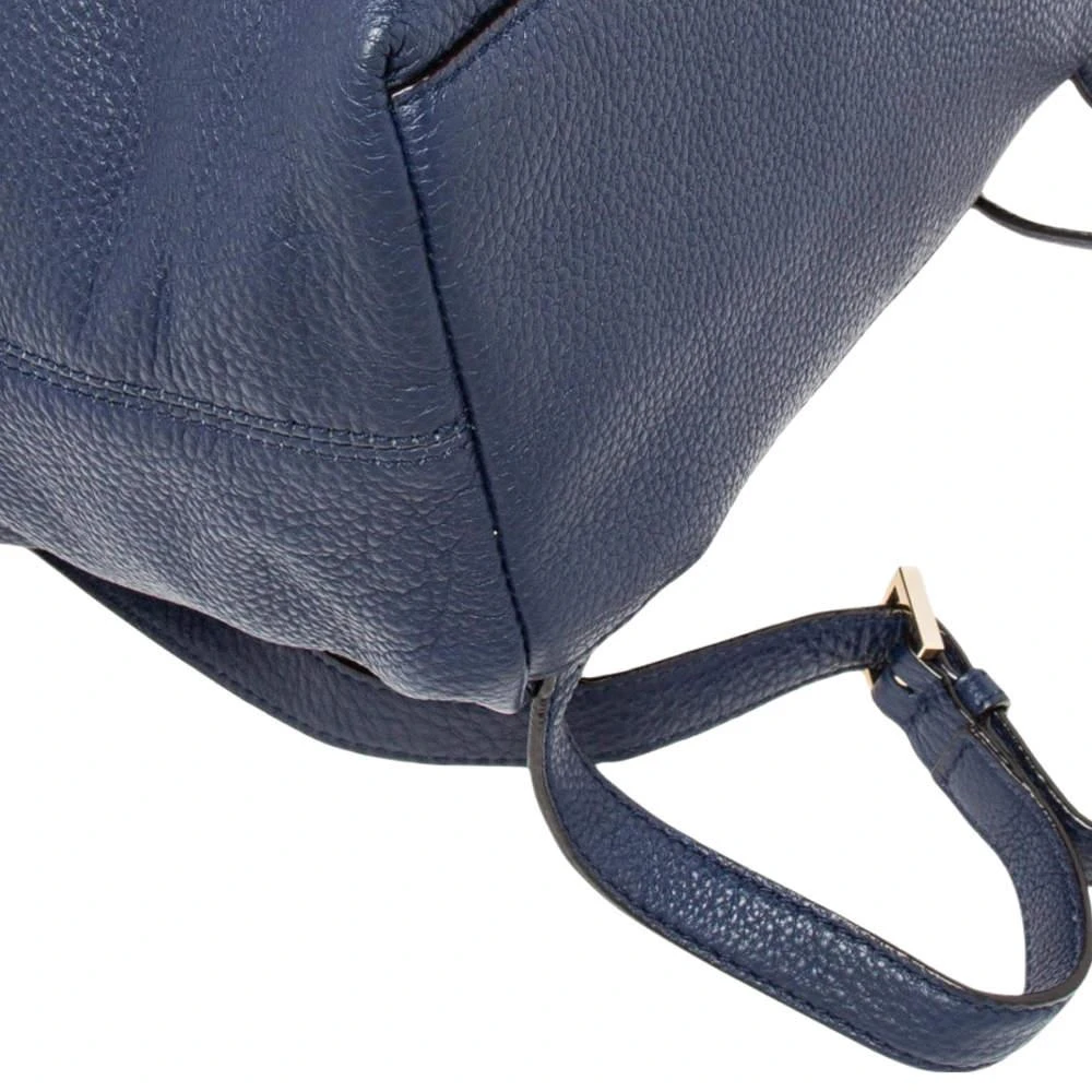 Kate Spade Navy Blue Soft Leather Drawstring Backpack 商品