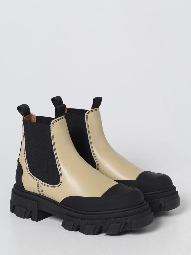 商品Ganni|Ganni Cleated Low leather ankle boots,价格¥1748,第2张图片详细描述