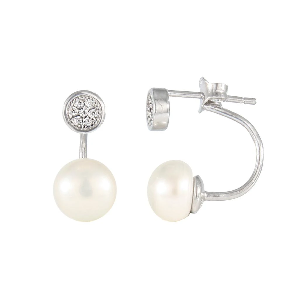 商品Splendid Pearls|Sterling Silver 7-7.5mm Freshwater Pearl Earrings,价格¥237,第1张图片