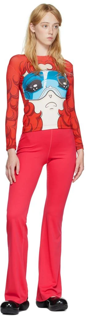 商品pushBUTTON|SSENSE Exclusive Red Goggles Girl T-Shirt,价格¥687,第4张图片详细描述