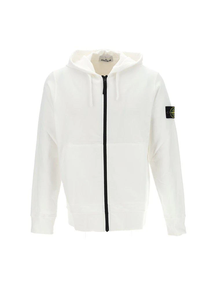 商品Stone Island|Stone Island Logo Patch Zip-Up Hoodie,价格¥2390,第1张图片