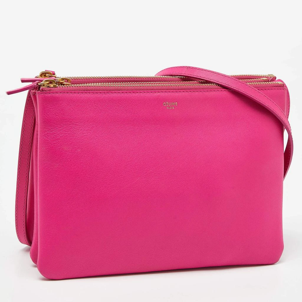 商品[二手商品] Celine|Celine Pink Leather Large Trio Zip Crossbody Bag,价格¥4687,第3张图片详细描述