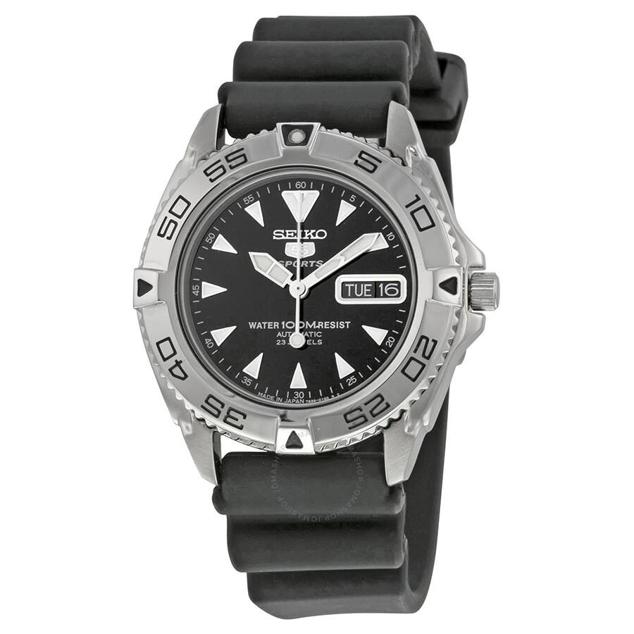 商品Seiko|5 Sports Automatic Black Dial Men's Watch SNZB33J2,价格¥1034,第1张图片