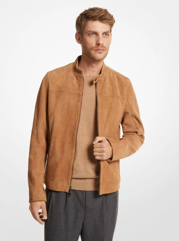 商品Michael Kors|Suede Racer Jacket,价格¥1781,第1张图片