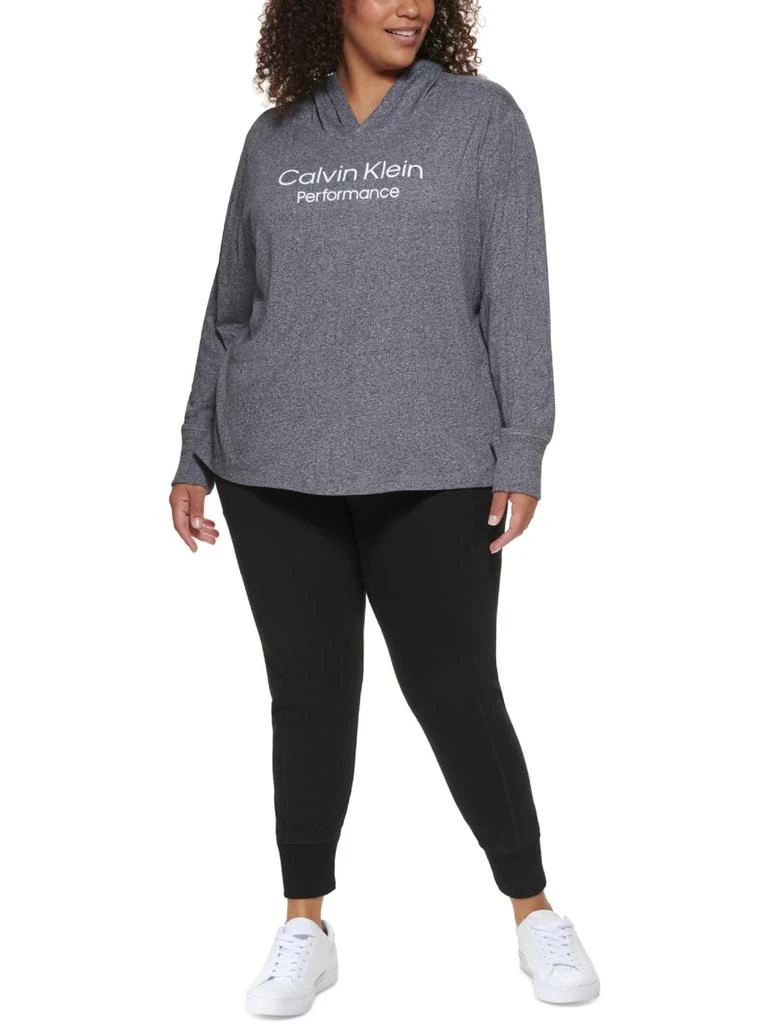 商品Calvin Klein|Plus Womens Hooded Sweatshirt Hooded Sweatshirt,价格¥286,第3张图片详细描述