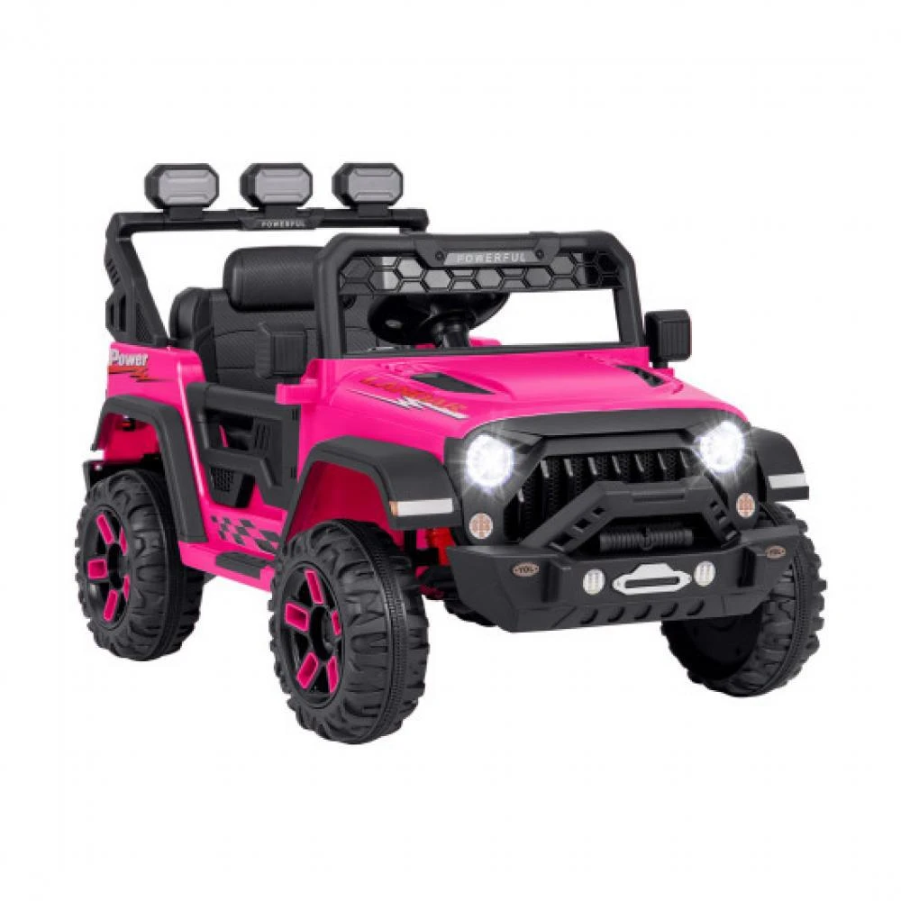 商品Hivvago|12V Electric Kids Ride on Truck with Remote Control and Music-Pink,价格¥2154,第2张图片详细描述