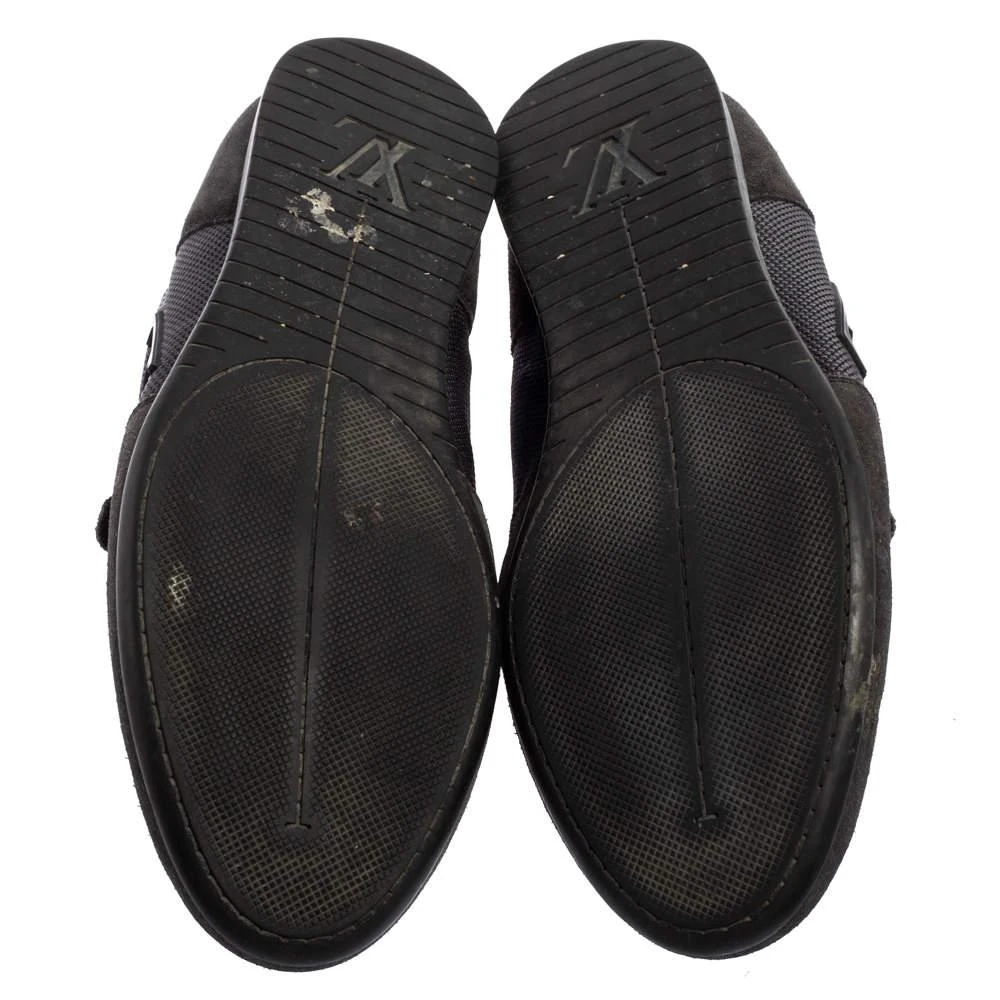 Louis Vuitton Navy Blue  Suede And Fabric Trainers Low Top Sneakers Size 40.5 商品