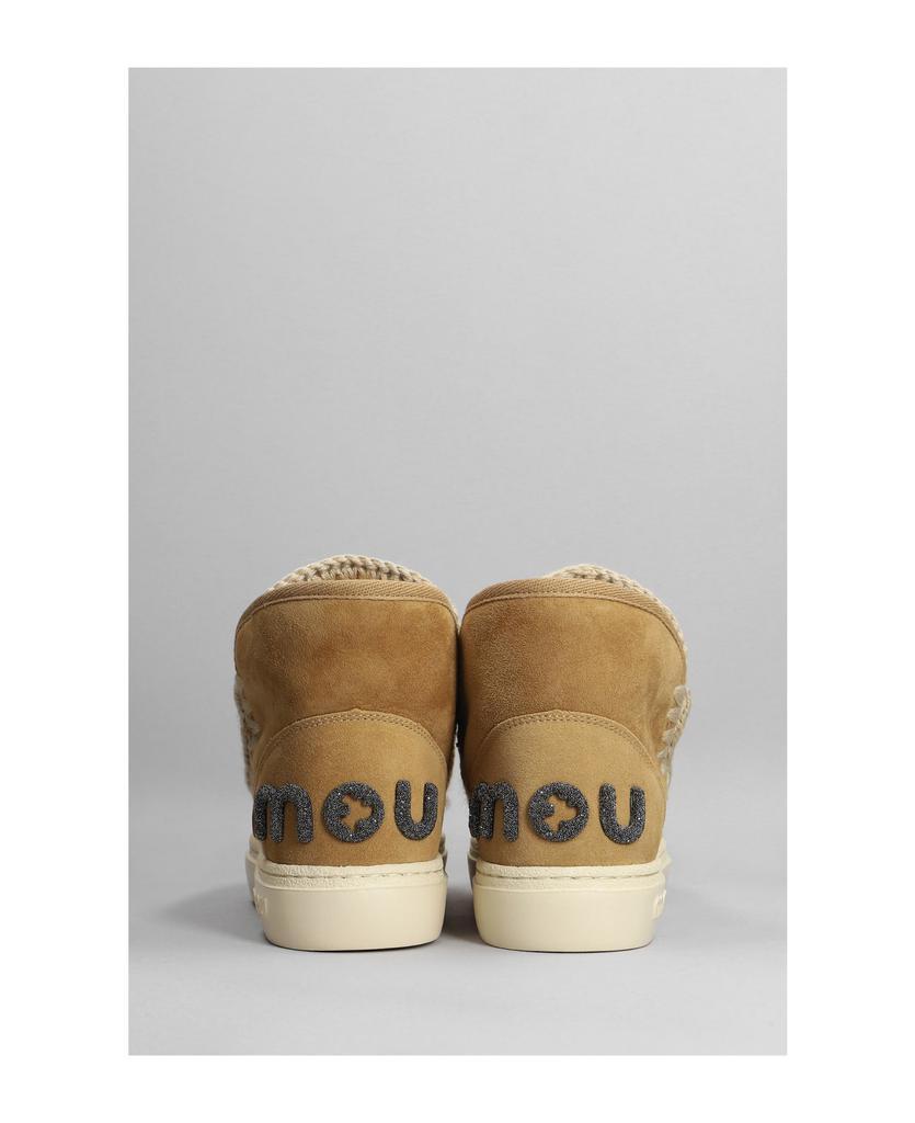 商品Mou|Eskimo Sneaker Bold Low Heels Ankle Boots In Beige Suede,价格¥1992,第6张图片详细描述