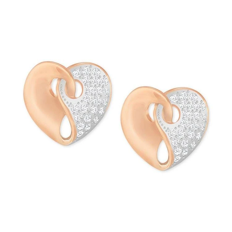 商品Swarovski|Two-Tone Pavé Heart Earrings,价格¥444,第1张图片
