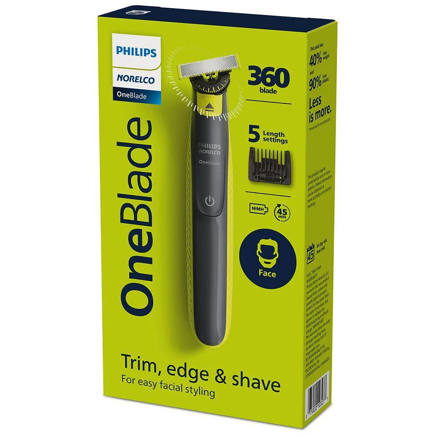 商品Philips|OneBlade 360 Face Hybrid Electric Trimmer and Shaver QP2724/70,价格¥368,第3张图片详细描述