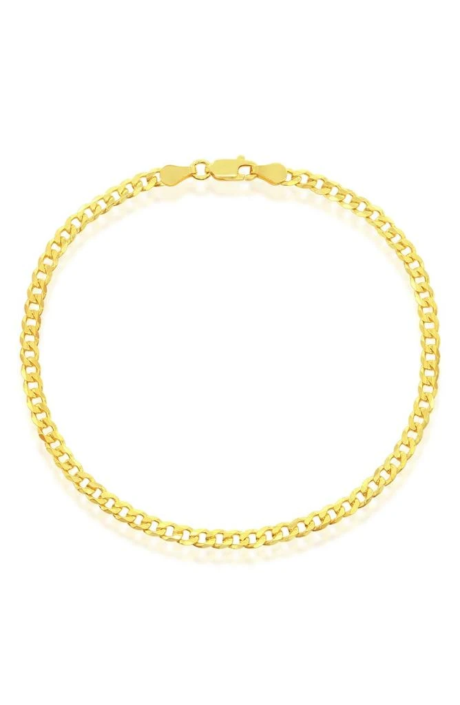 商品SIMONA|14K Gold Plated Curb Chain Anklet,价格¥300,第1张图片