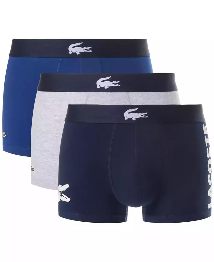 Cuecas Boxer de Algodão Stretch para Homem com Logo Crocodilo Grande, Embalagem de 3 image 2