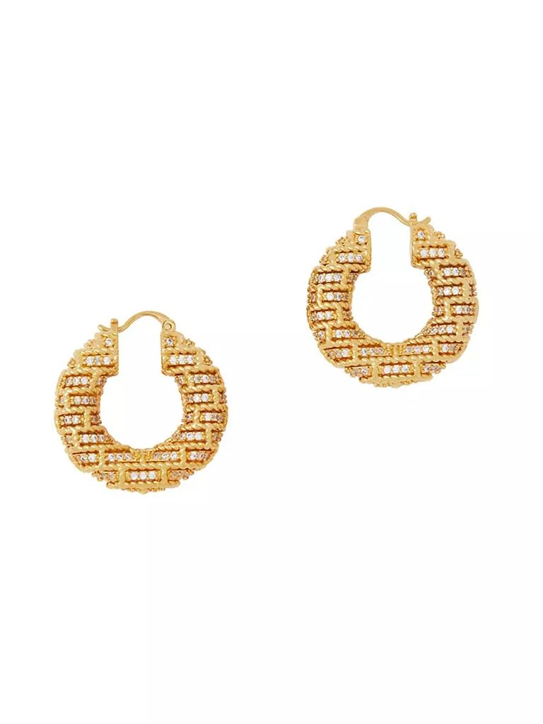 商品Zimmermann|Twisted Rope 20K-Gold-Plated &amp; Cubic Zirconia Hoop Earrings,价格¥1871,第1张图片