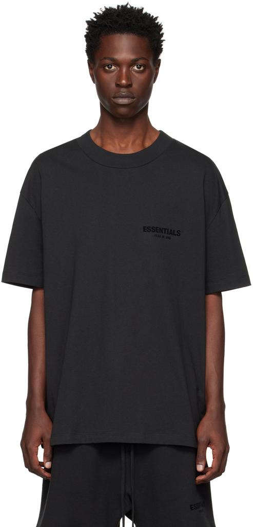 Black Flocked T-Shirt商品第1张图片规格展示