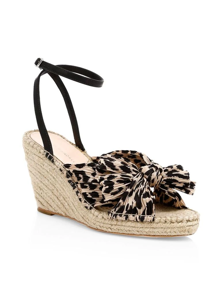 商品Loeffler Randall|Charley Knotted Leopard-Print Espadrille Wedge Sandals,价格¥944,第2张图片详细描述