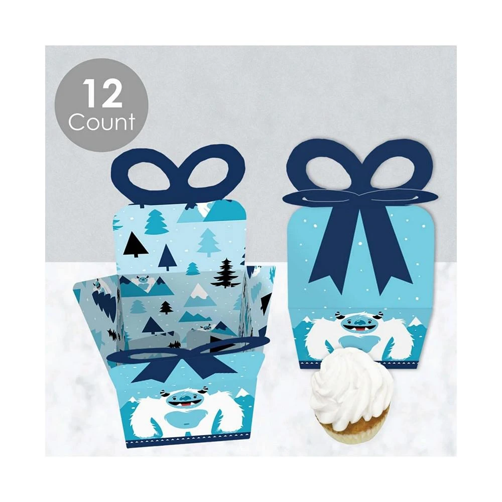 商品Big Dot of Happiness|Yeti to Party - Square Favor Gift Boxes - Abominable Snowman Party or Birthday Party Bow Boxes - Set of 12,价格¥143,第3张图片详细描述
