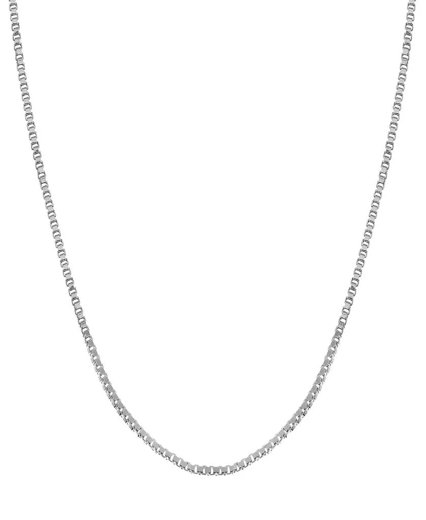 商品Essentials|Silver Plate or Gold Plate Venetian Box Link 24" Chain Necklace,价格¥193,第1张图片