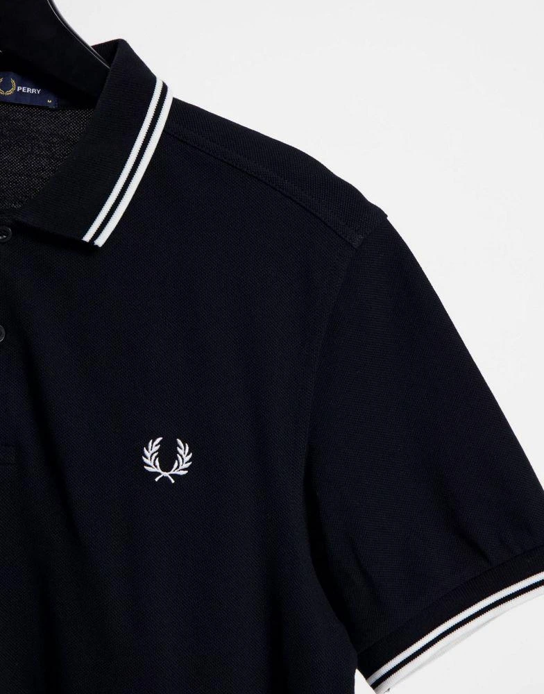 商品Fred Perry|Fred Perry twin tipped logo polo in black,价格¥478,第4张图片详细描述