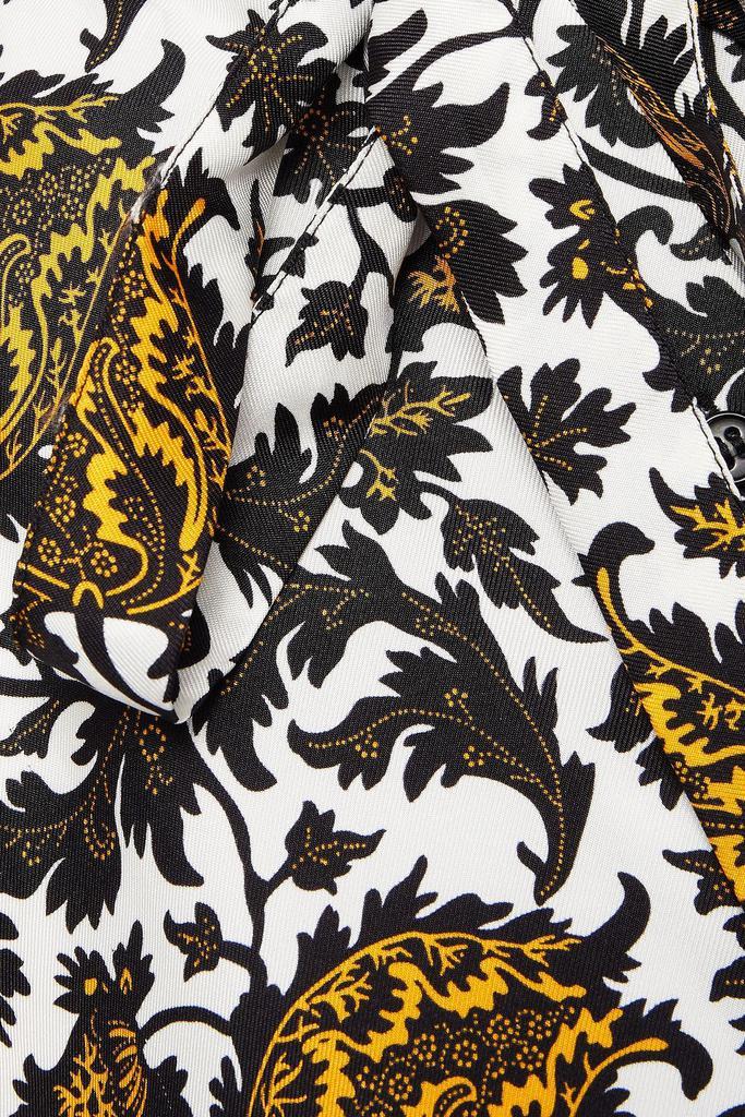 商品Sandro|Dams pussy-bow printed silk-twill shirt,价格¥1312,第4张图片详细描述