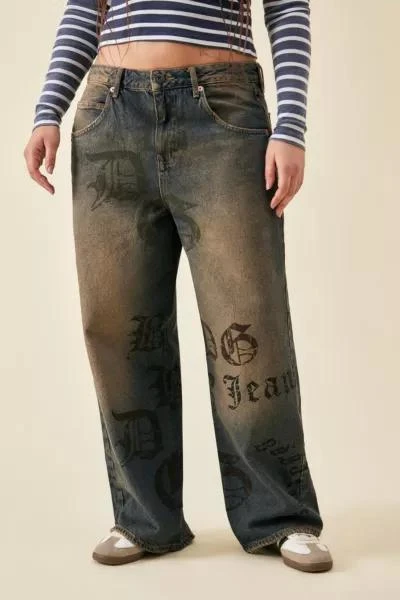 商品BDG|BDG Logo Print Jaya Baggy Jean,价格¥786,第5张图片详细描述