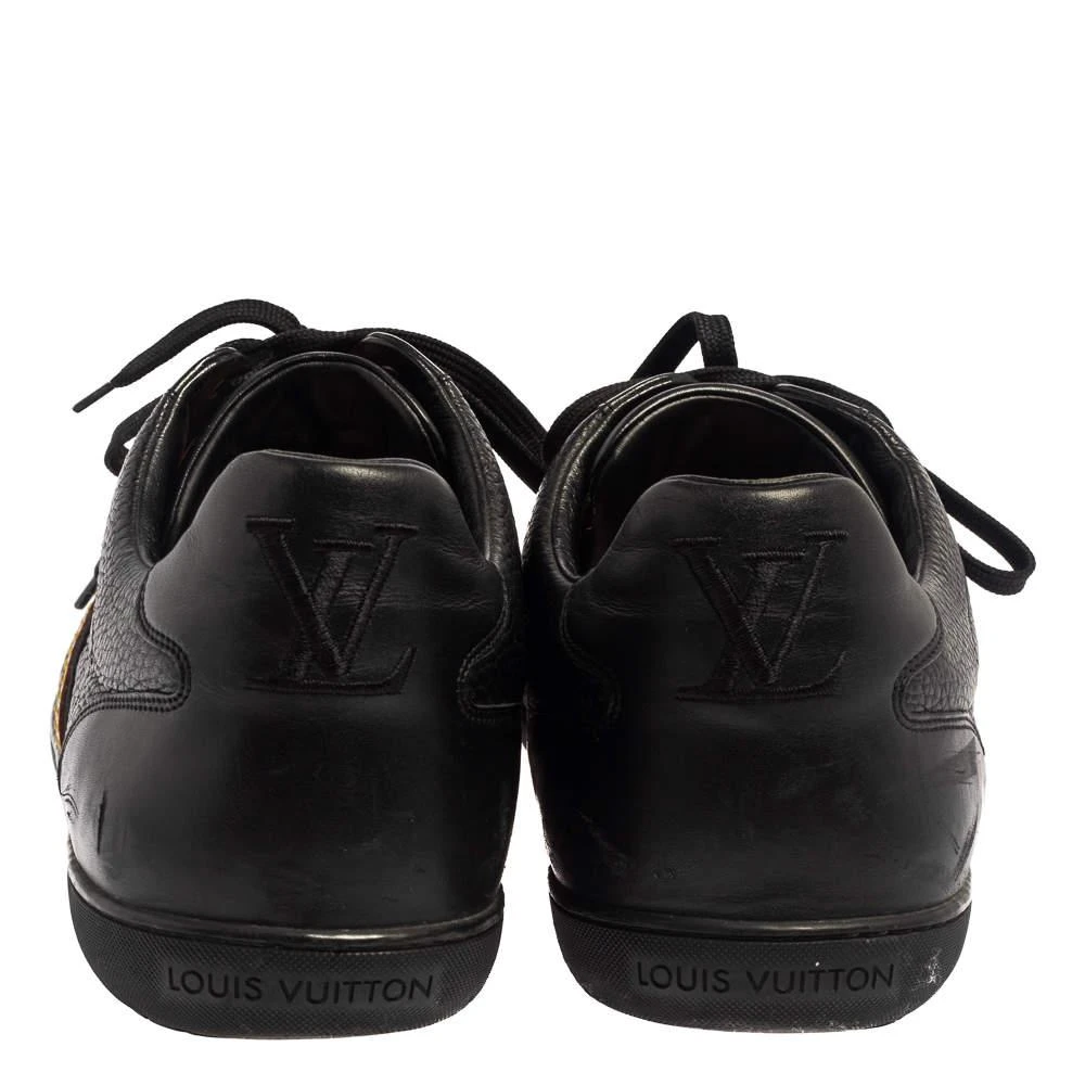商品[二手商品] Louis Vuitton|Louis Vuitton Black  Leather Low Top Sneakers Size 45,价格¥1902,第5张图片详细描述
