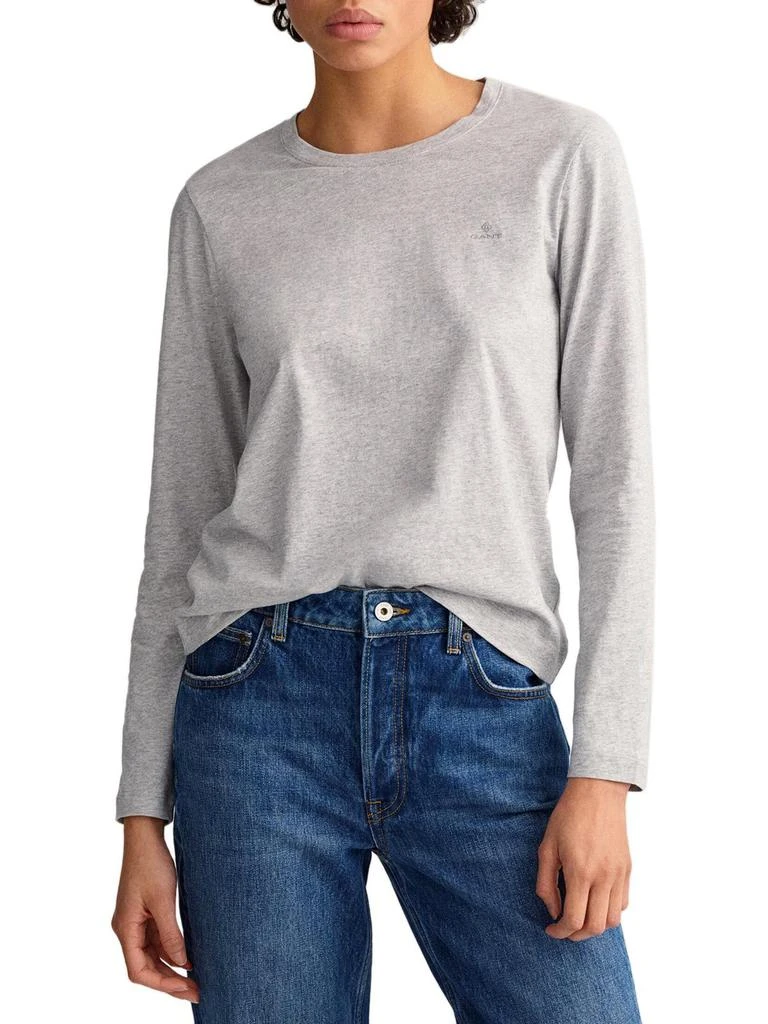 商品Gant|Gant Women's Grey Cotton T-Shirt,价格¥693,第1张图片