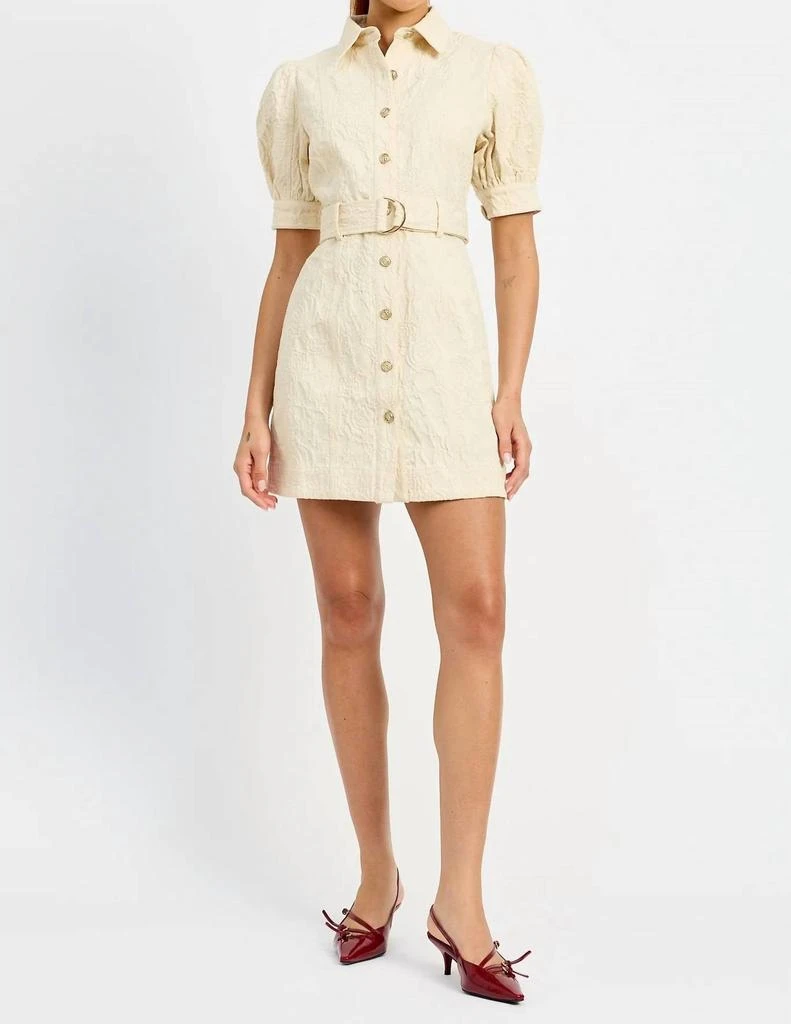 商品En Saison|En Saison - Alice Textured Mini Dress With Belt,价格¥662,第2张图片详细描述