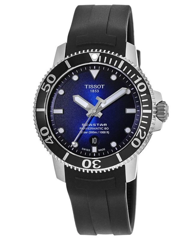 商品Tissot|Tissot Seastar 1000 Blue Dial Rubber Strap Men's Watch T120.407.17.041.00,价格¥4231,第1张图片