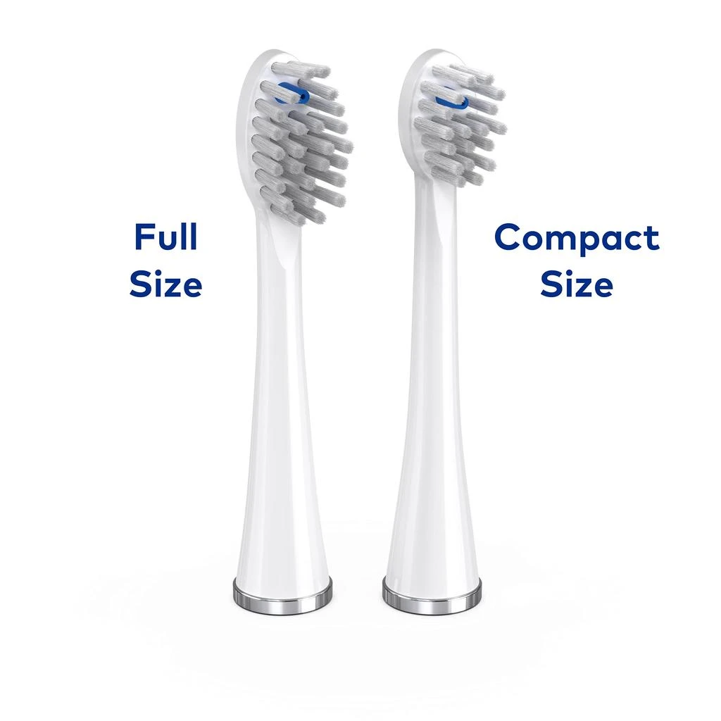 商品Waterpik|Waterpik Compact Replacement Brush Heads for Sonic-Fusion Flossing Toothbrush SFRB-2EW, 2 Count White,价格¥211,第5张图片详细描述