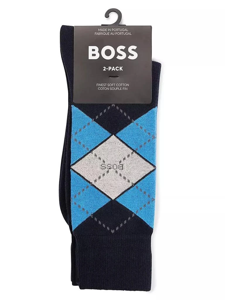 商品Hugo Boss|Two-Pack of Regular-Length Socks in a Cotton Blend,价格¥129,第3张图片详细描述