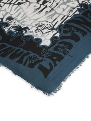 商品Lanvin|Summer Wave Logo Lightweight Cashmere Blend Scarf,价格¥1611,第2张图片详细描述