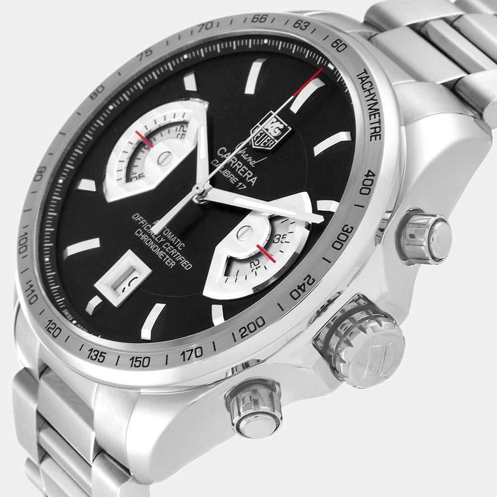 Tag Heuer Black Stainless Steel Carrera CAV511G Automatic Men's Wristwatch 43 mm商品第2张图片规格展示