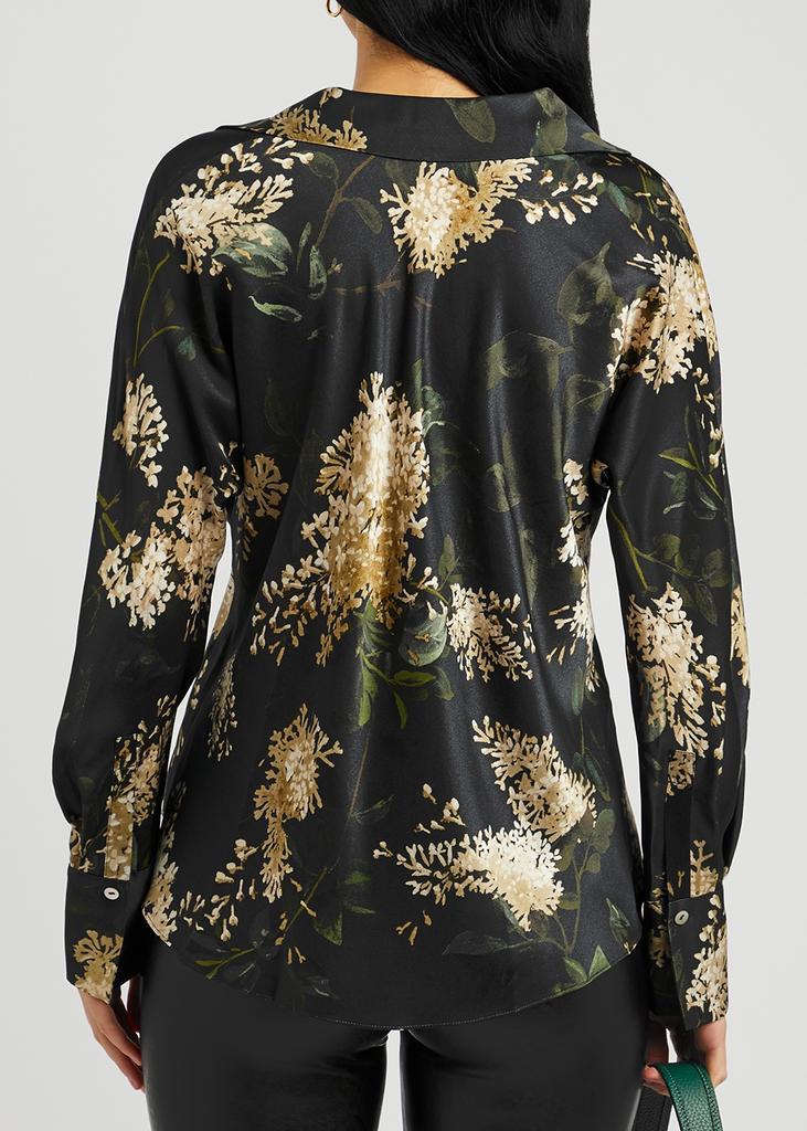 商品Vince|Floral-print silk-satin shirt,价格¥3217,第5张图片详细描述