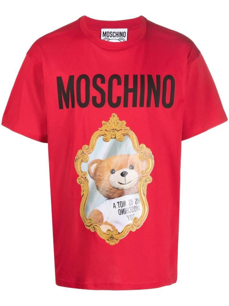 商品Moschino|Moschino Men's Red Other Materials T-Shirt,价格¥2692,第1张图片