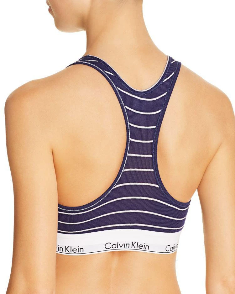 商品Calvin Klein|Modern Cotton Ribbed Striped Bralette,价格¥96,第2张图片详细描述