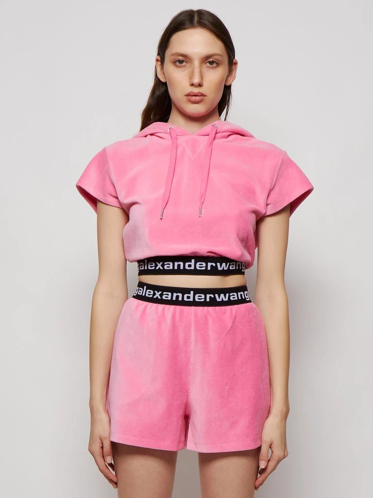 商品Alexander Wang|Stretch Corduroy Cap Sleeve Hoodie,价格¥835,第3张图片详细描述