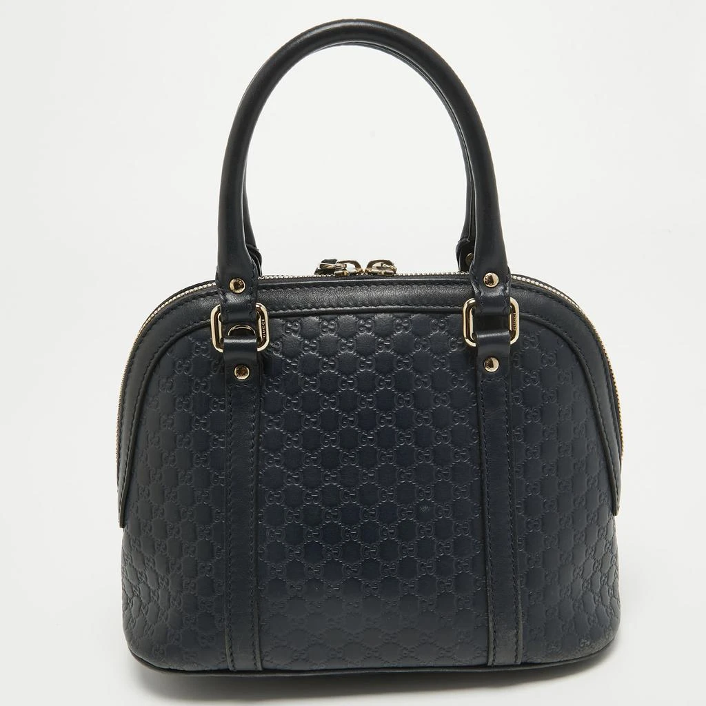 商品[二手商品] Gucci|Gucci Navy Blue Micro Guccissima Leather Mini Dome Bag,价格¥5935,第4张图片详细描述