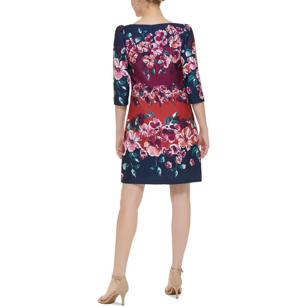 商品Jessica Simpson|Jessica Howard Womens Petites Floral Print Knee Shift Dress,价格¥217,第2张图片详细描述