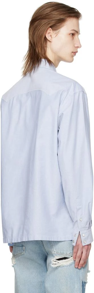 商品Palm Angels|Blue Embroidered Shirt,价格¥2326,第3张图片详细描述