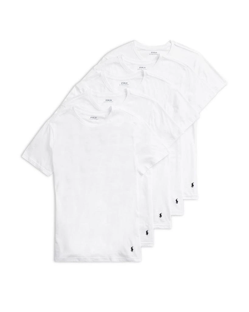 商品Ralph Lauren|Slim Fit Crewneck Undershirt, Pack of 5,价格¥469,第1张图片