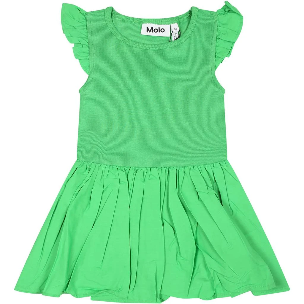 商品MOLO|Green Dress For Baby Girl,价格¥617,第1张图片