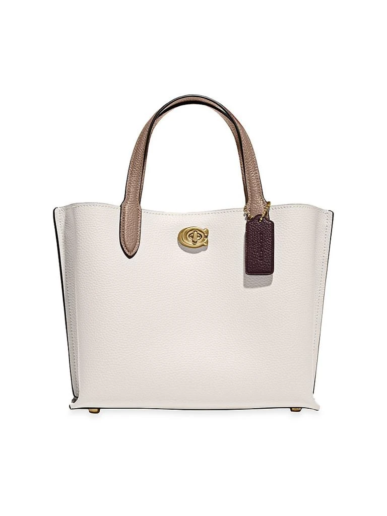 商品Coach|Willow 24 Colorblock Leather Tote,价格¥2267,第1张图片