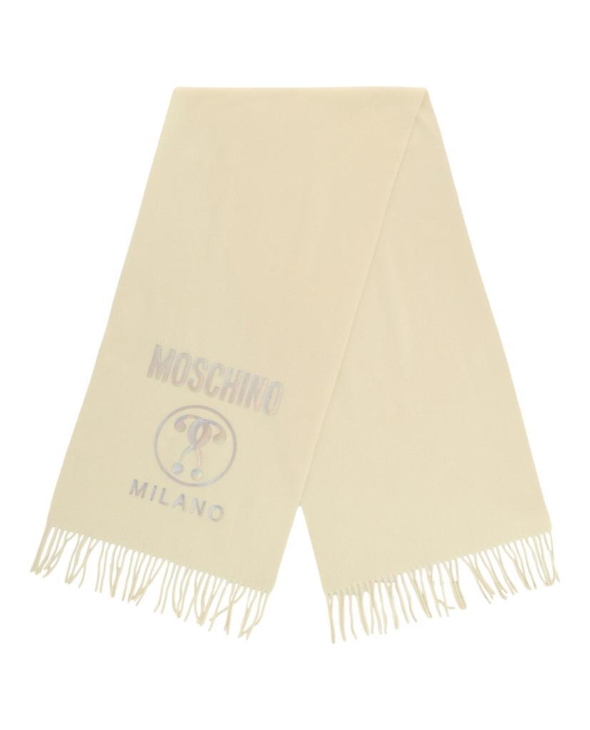 商品Moschino|Logo Fringe Wool Scarf,价格¥669,第4张图片详细描述