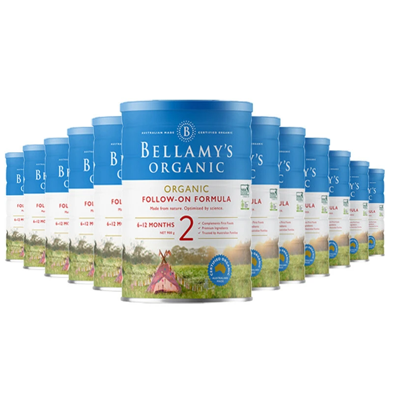 Bellamys Organic贝拉米2段（6-12个月）有机婴儿奶粉900g/罐 新旧版本随机发（保税仓发货）（预售3个工作日内发货） 商品