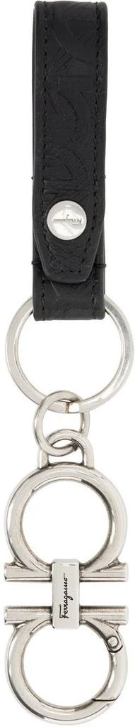 商品Salvatore Ferragamo|Black Gancini Keychain,价格¥900,第1张图片