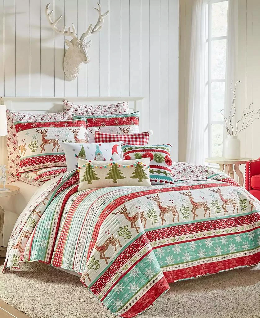 商品Levtex|Let It Snow Sparkle Christmas Pom Decorative Pillow, 12" x 24",价格¥809,第3张图片详细描述