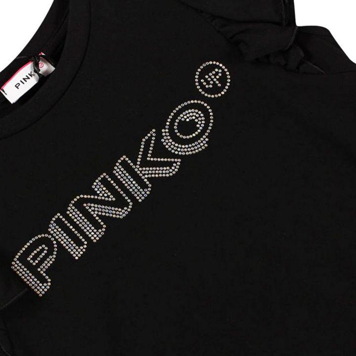 商品PINKO|Ruffle Sleeve Black Dress,价格¥150,第4张图片详细描述